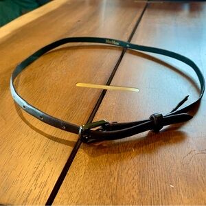 MaxMara Dark Brown Leather .5 Inch Belt sz 40